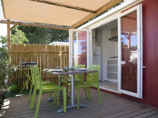 Location de mobil-home tropical avec spa pour 4 personnes au camping à Argeles sur mer la Sardane
