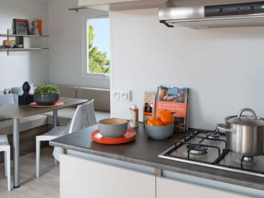 Location de mobil-home pour famille nombreuse ou vacances entre amis pour 10 personnes au camping à Argeles sur mer la Sardane